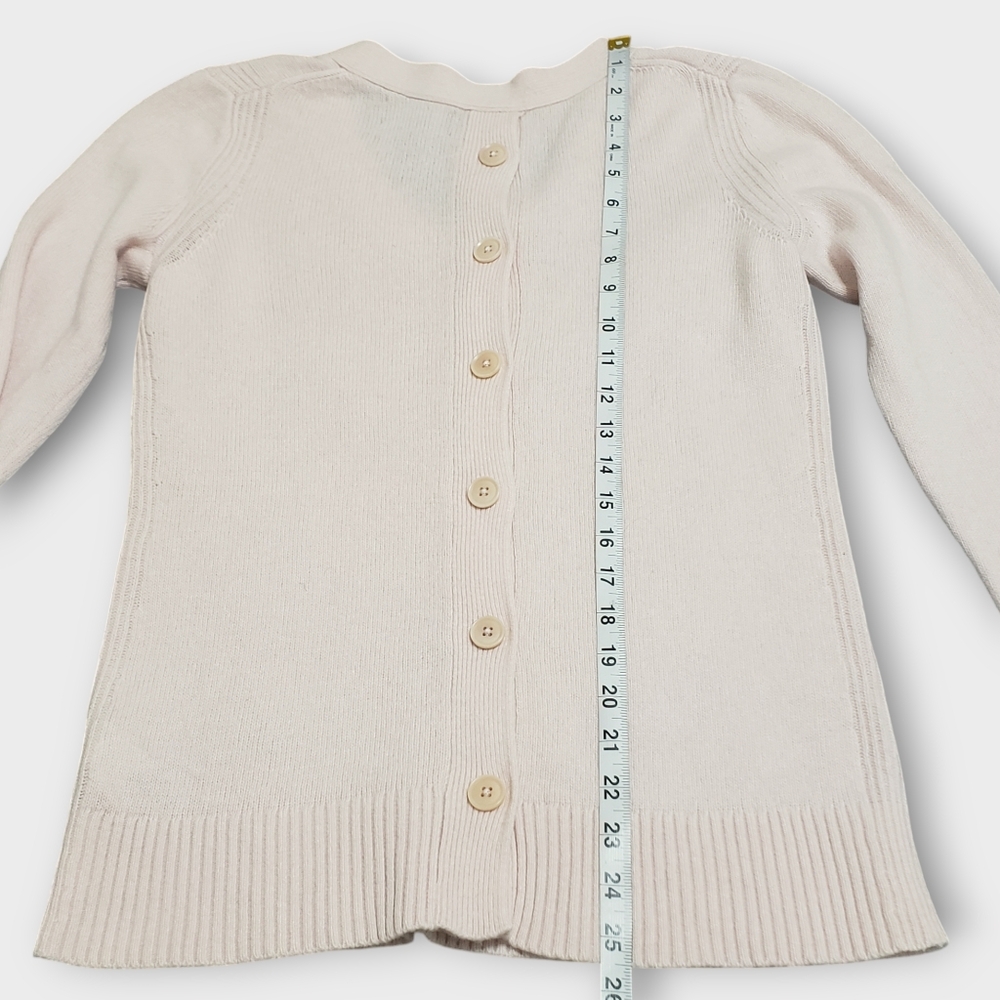 Banana Republic Womens Filpucci Button Back Sweater Medium Pink Wool Cashmere - Picture 13 of 13